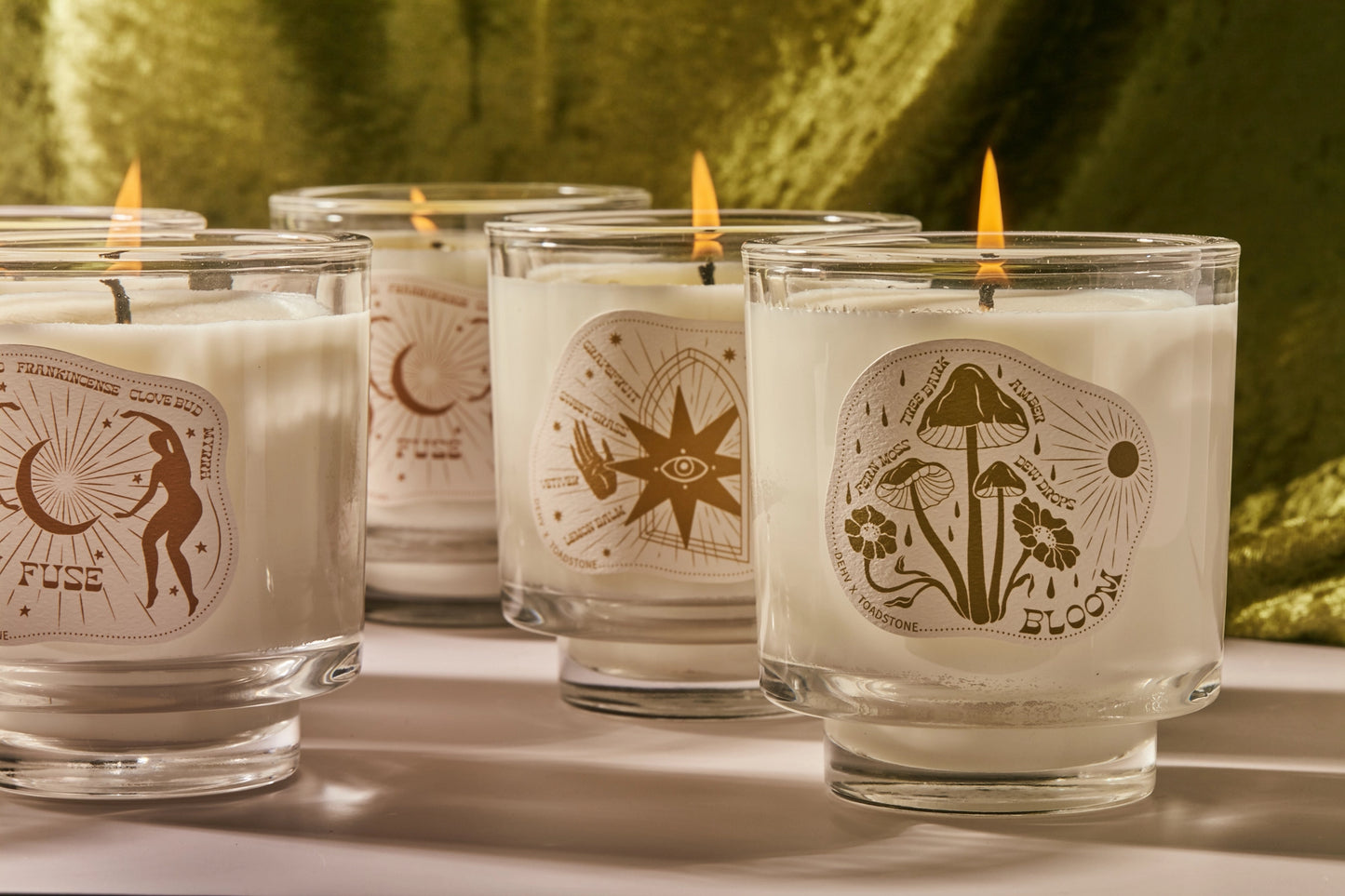 Retro Glass Candle | Bloom