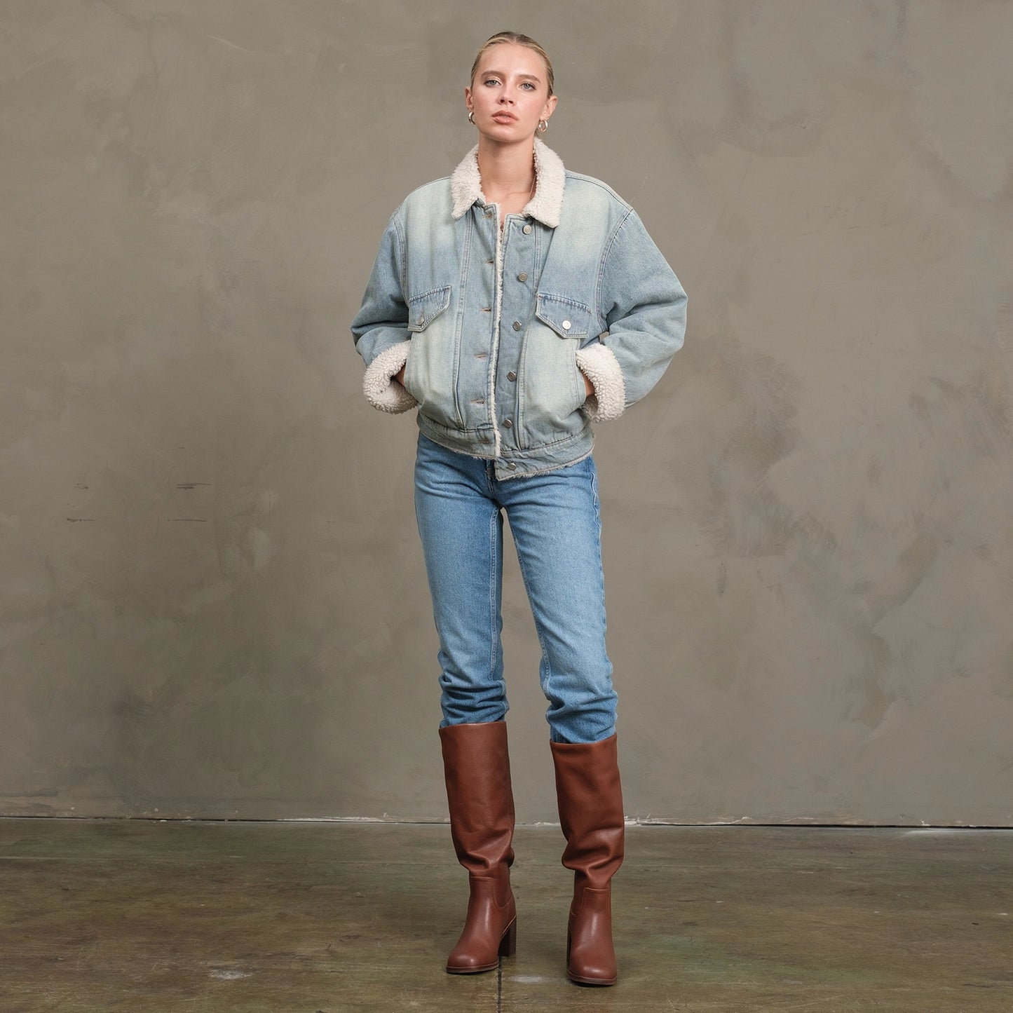 Après-ski Sherpa Denim Jacket