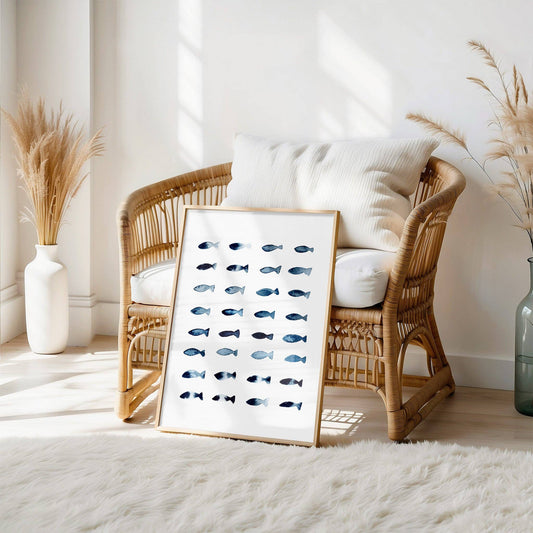 Indigo Fish Print | 8 x 10