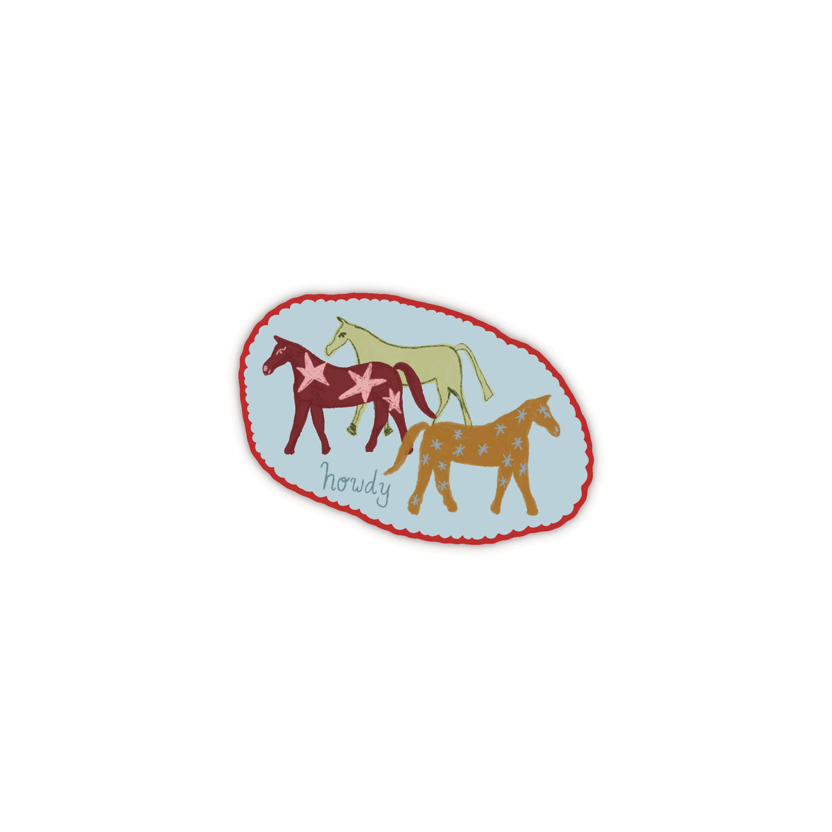 Howdy Horse Sticker