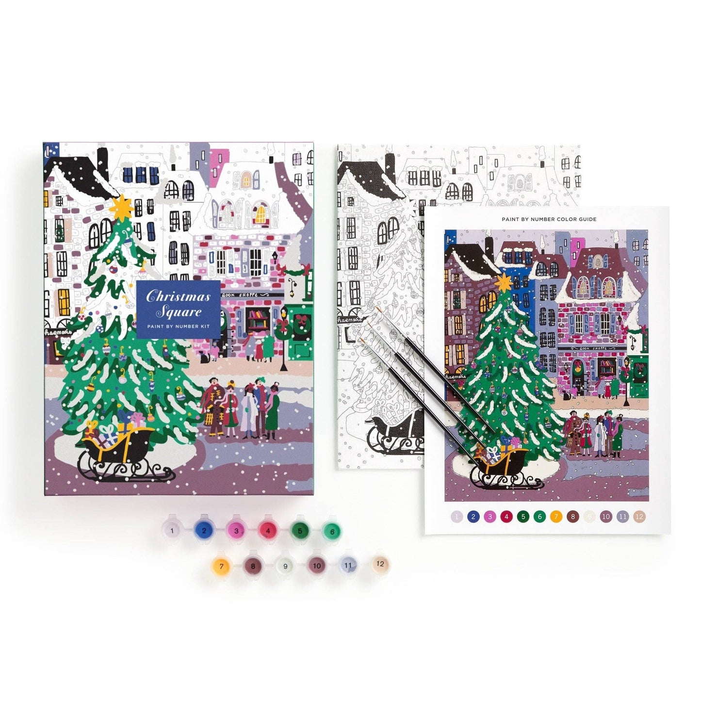 Christmas Square 9 x 12 Paint by Number Kit