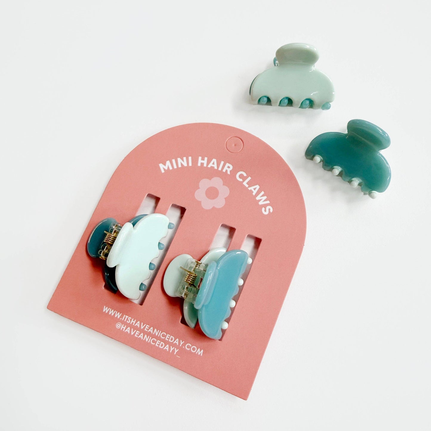 Mini Aqua + Mint Hair Claws