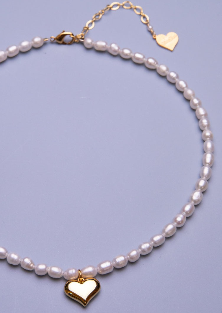 Pearl Juicy Heart Necklace