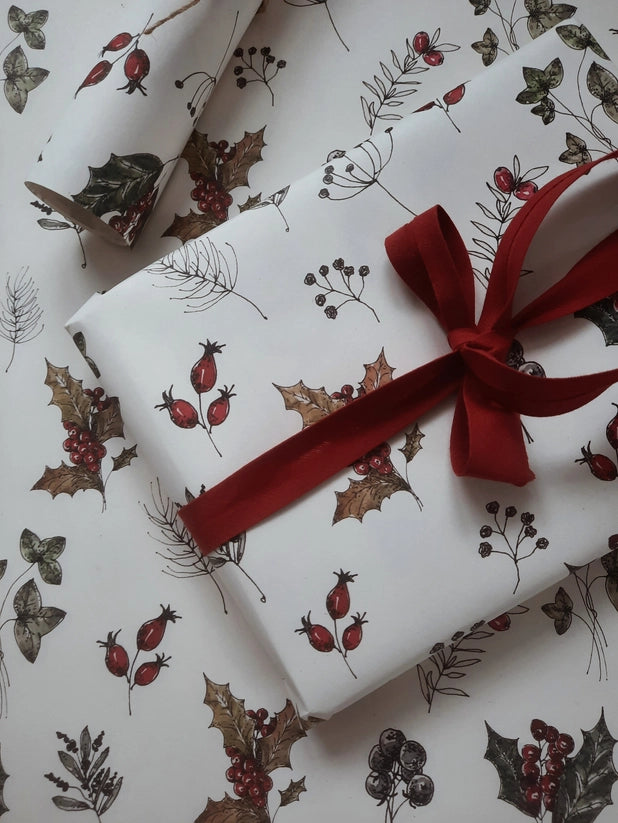 Winter Florals Roll Wrap