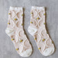 Antique Floral Socks | Yellow Ivory