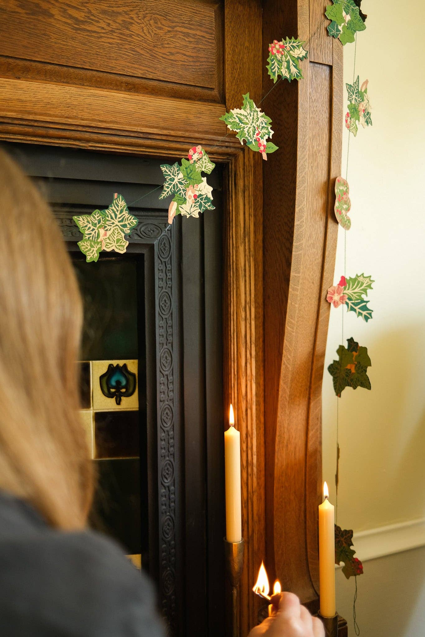 Holly and Ivy Sewn Garland