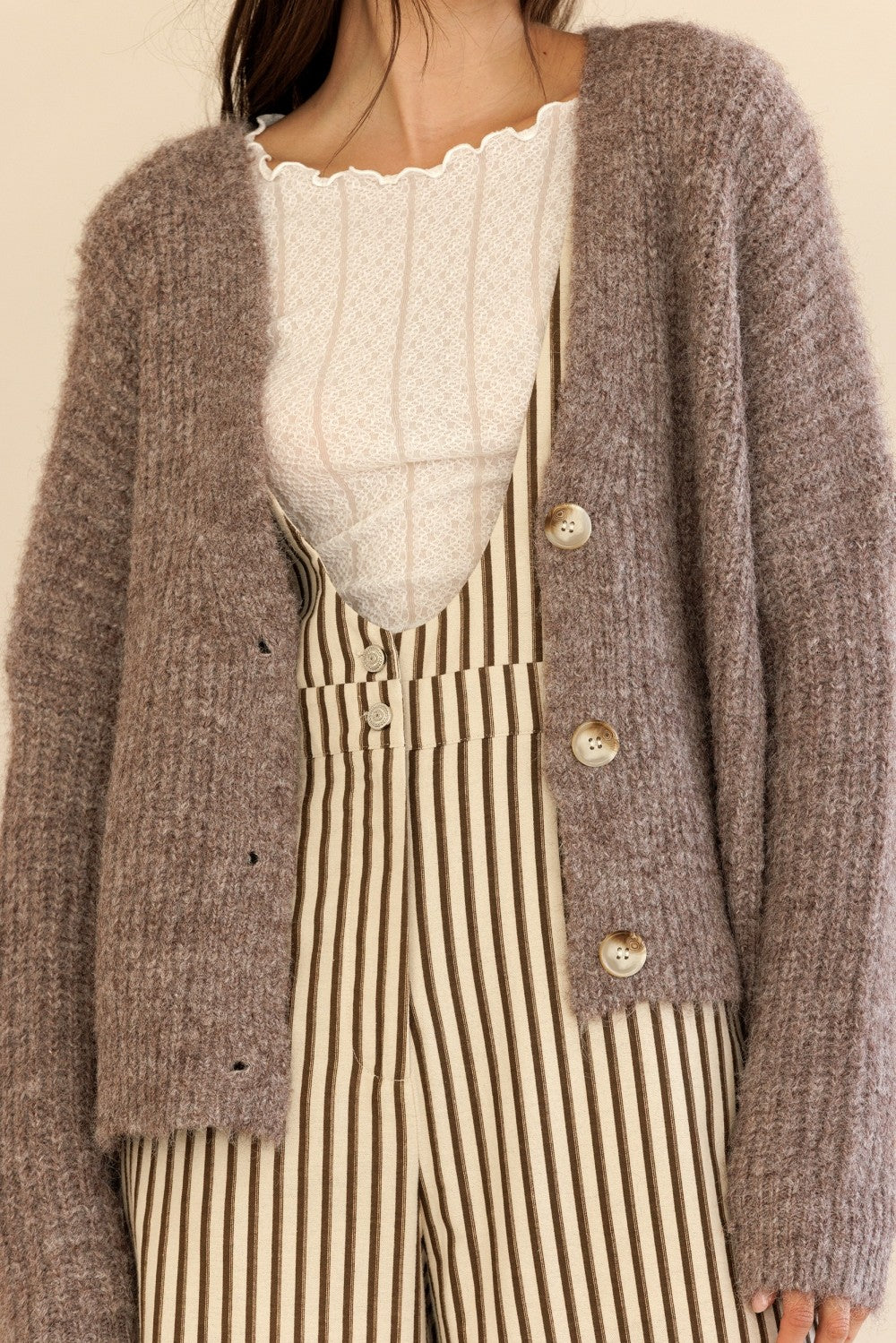 Moody Mauve Cardigan
