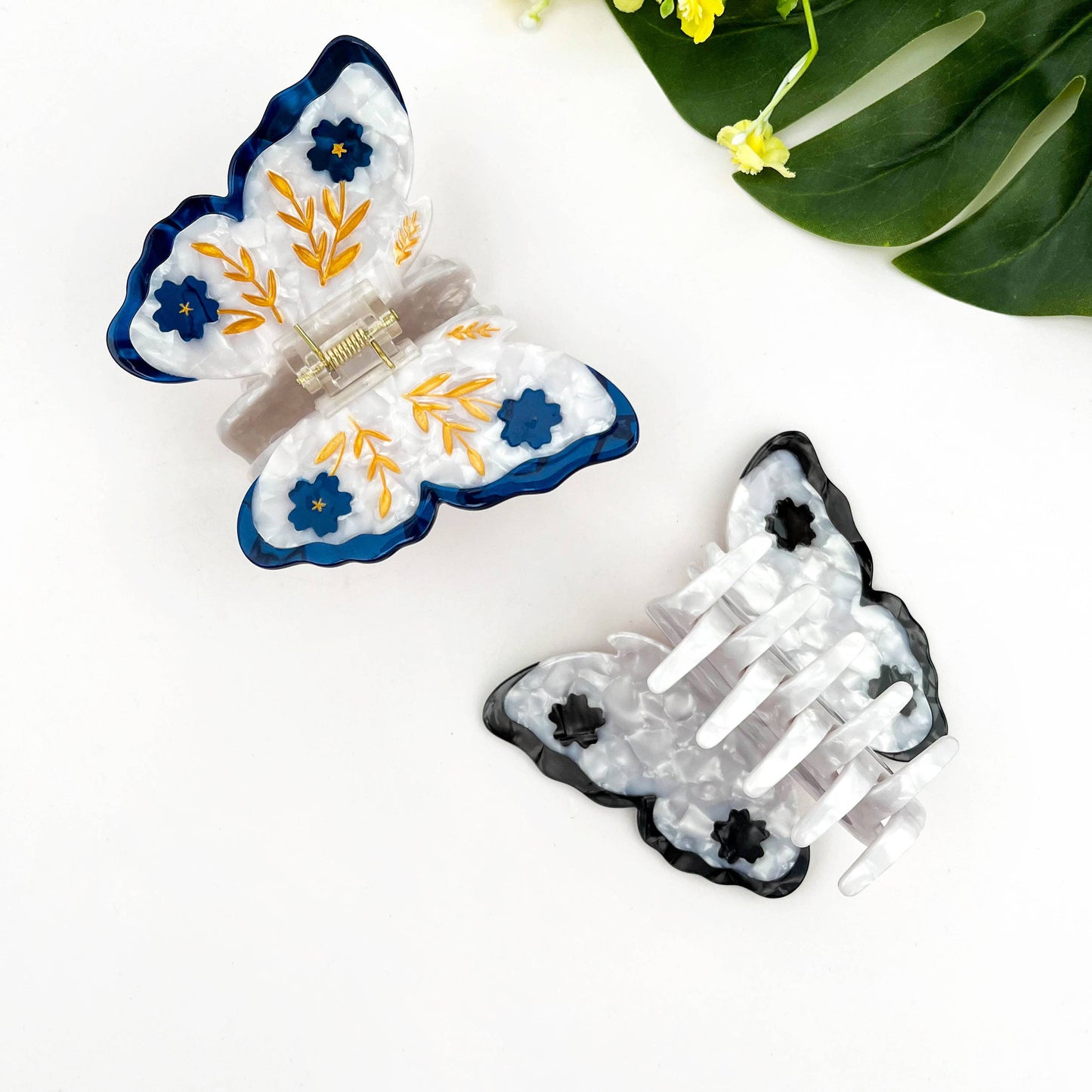 Floral Butterfly Hair Claw