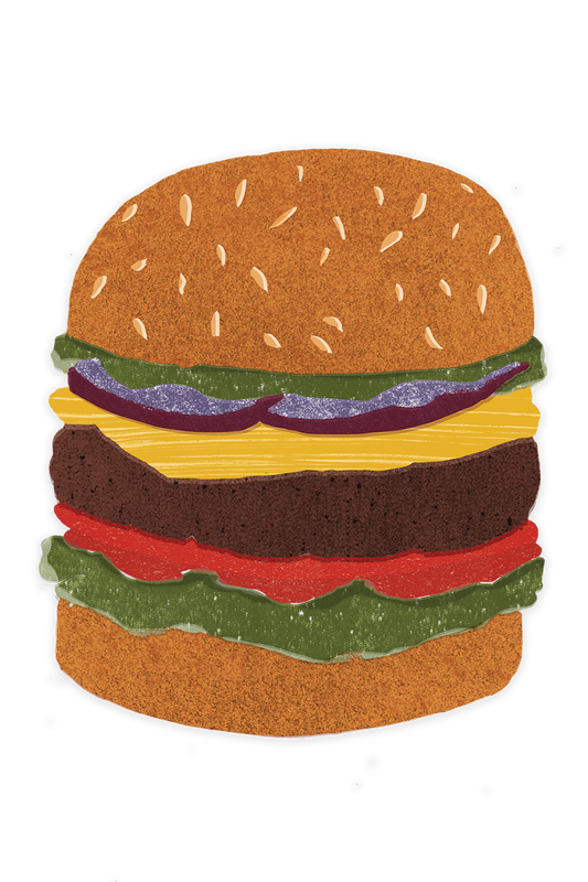 Hamburger Sticker