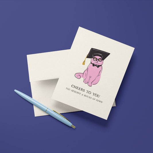 Cat Graduation Card