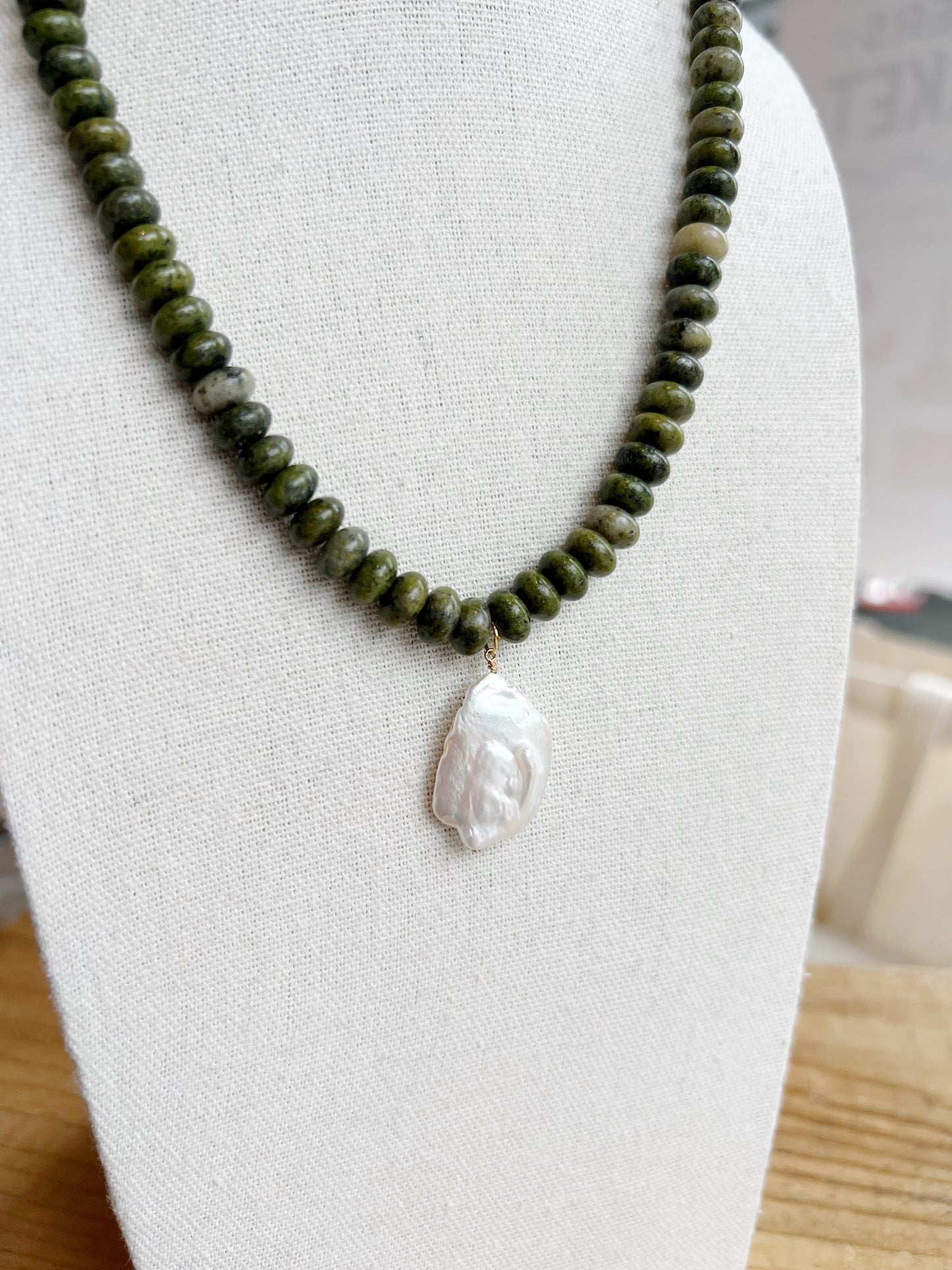 Rondelle Strand Necklace | Jade