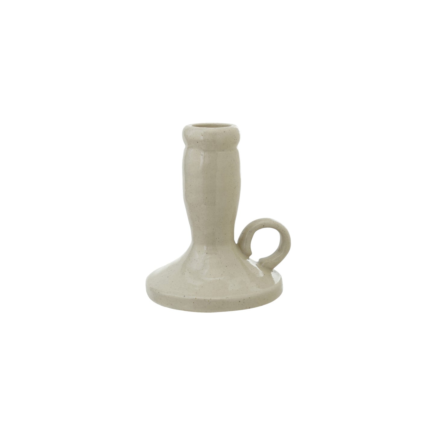 Stoneware Chamberstick Taper Holder
