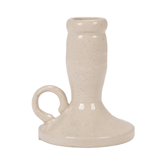 Stoneware Chamberstick Taper Holder