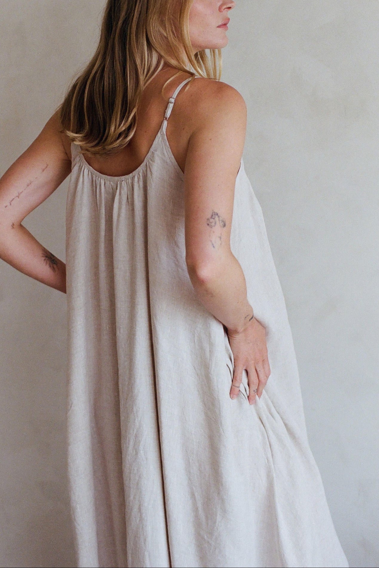 Day's End Linen Maxi Dress