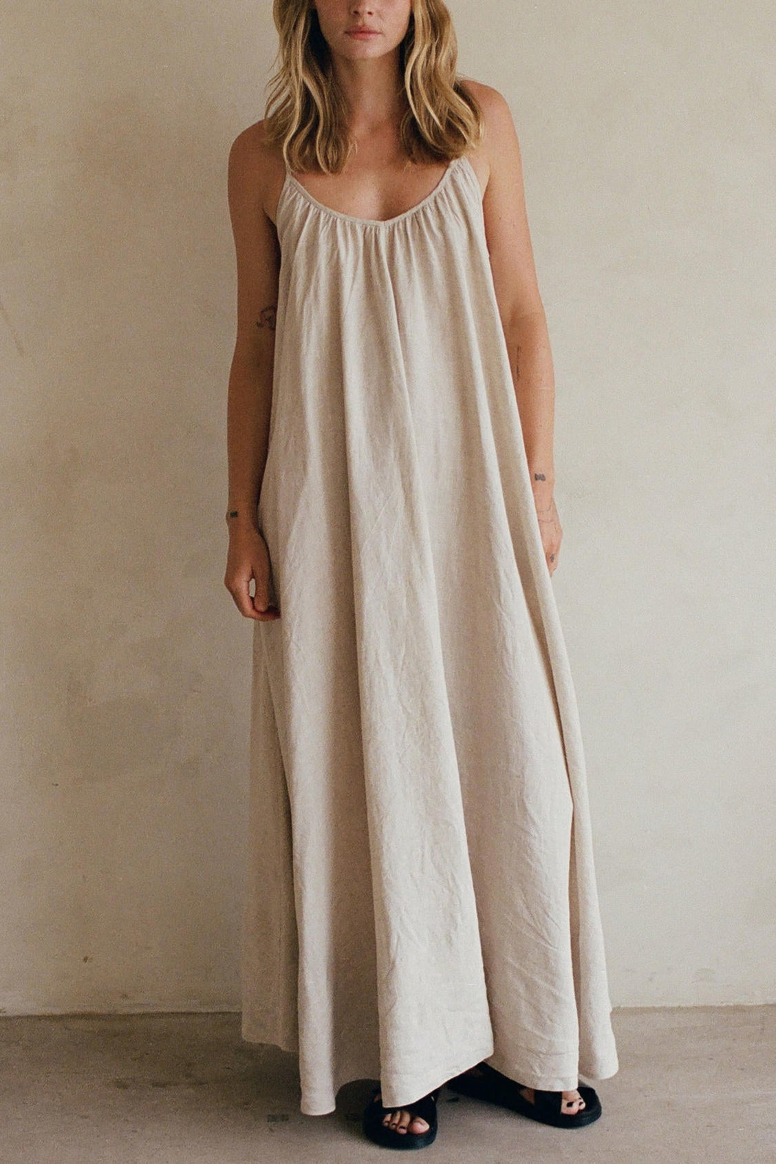 Day's End Linen Maxi Dress