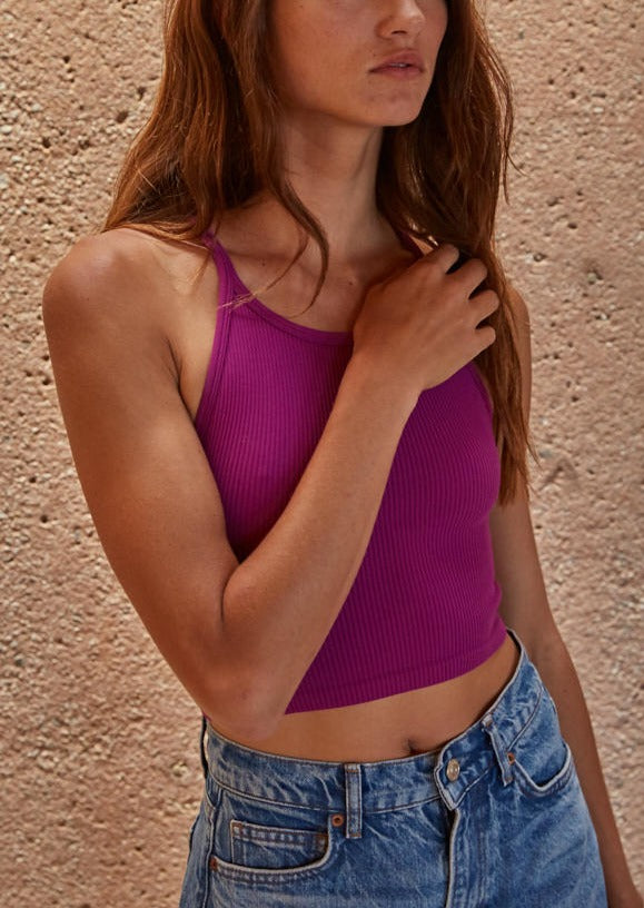 Knock Out Halter Top | Hollyhock