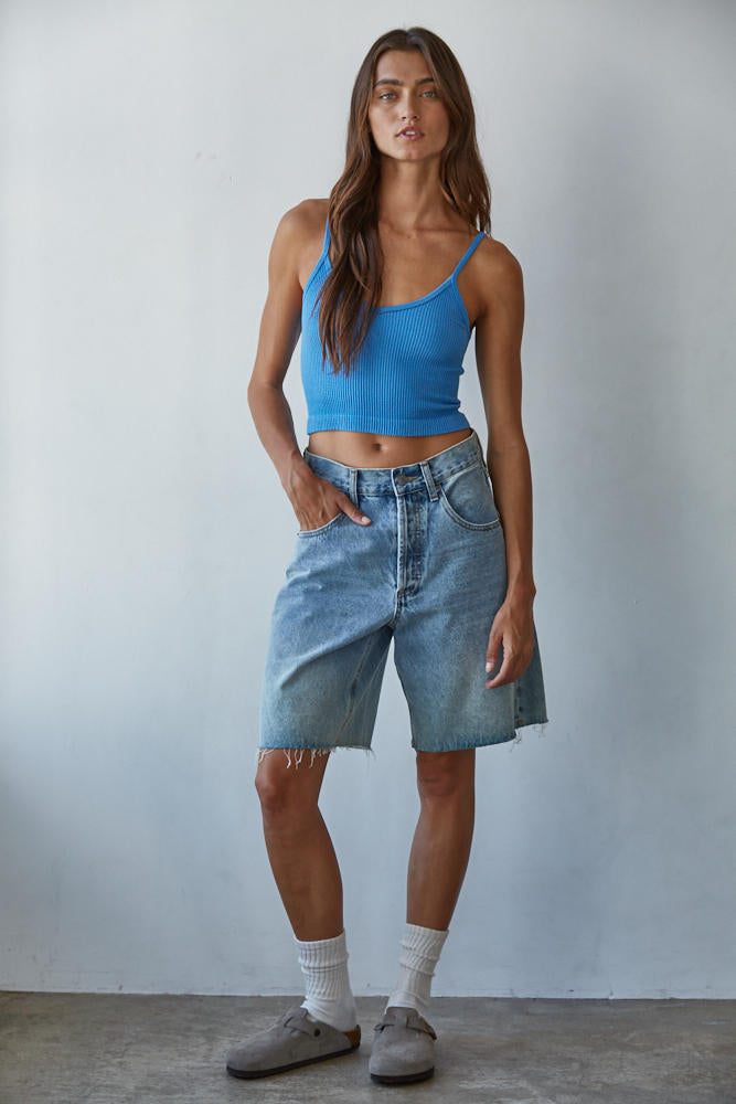 Essential Ribbed Brami | Brilliant Blue