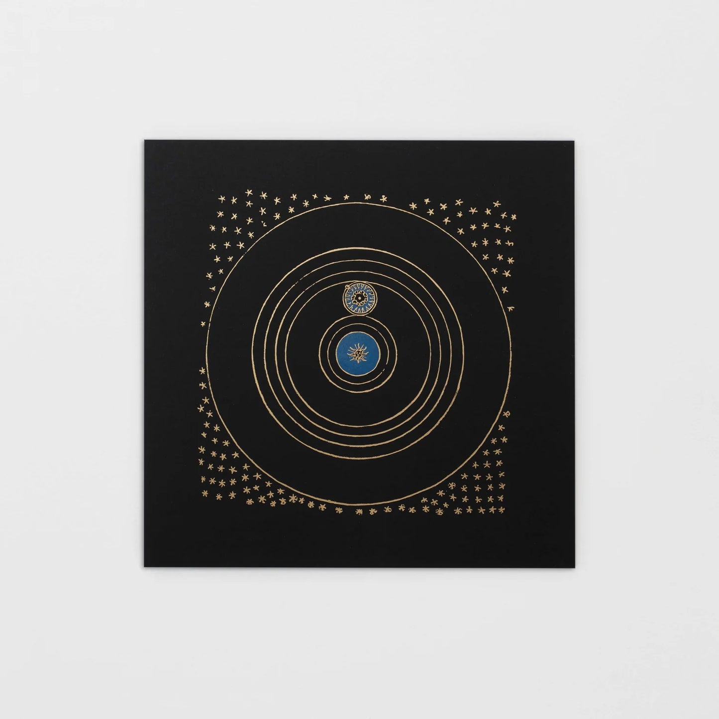Rings of Saturn Print | Gold Foil on Black