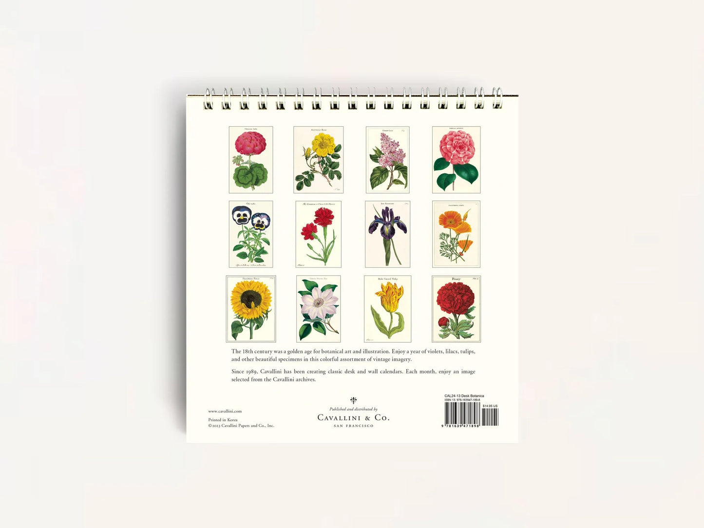 Botanica Desk Calendar 2024