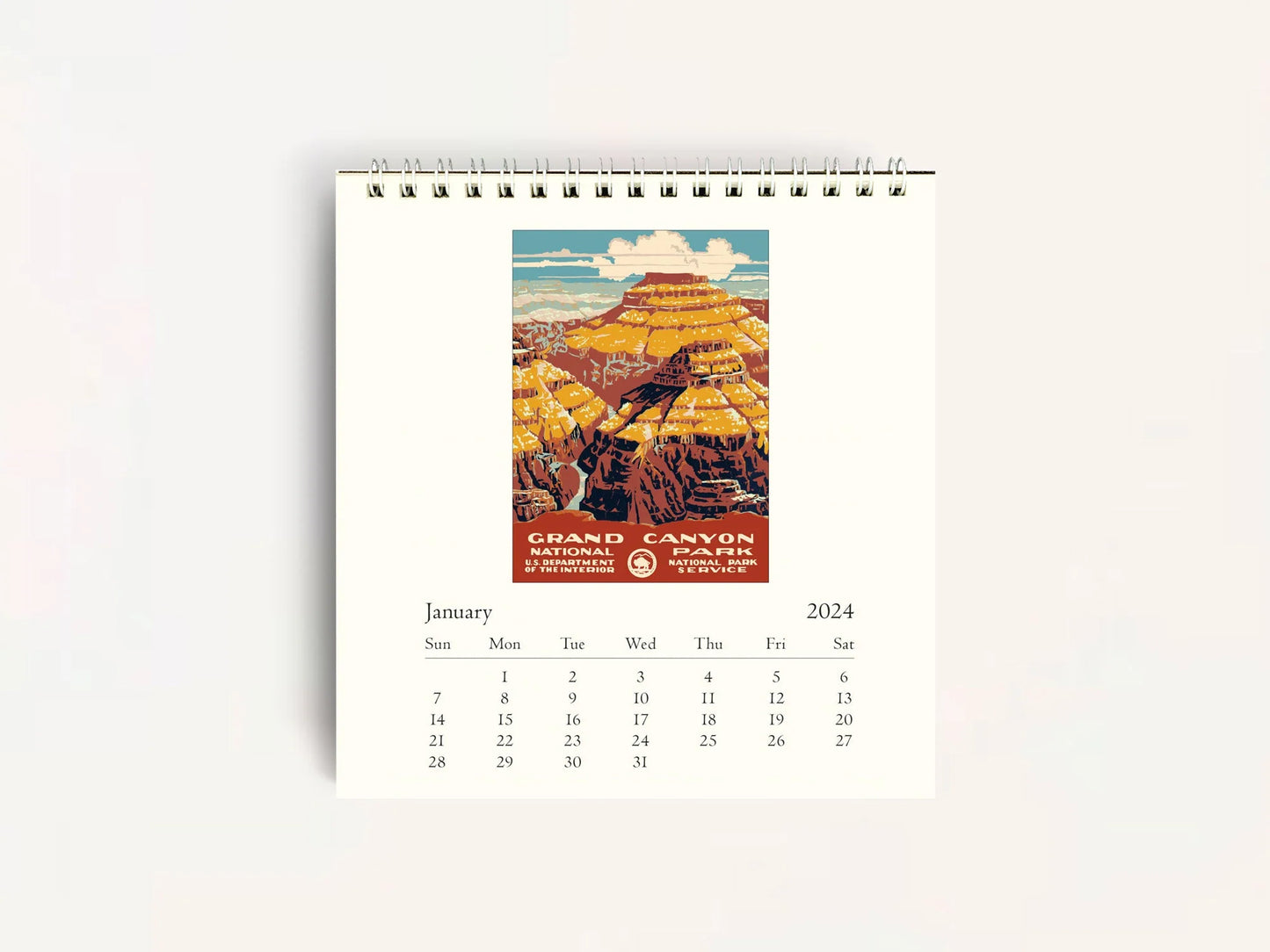 National Parks Desk Calendar 2024