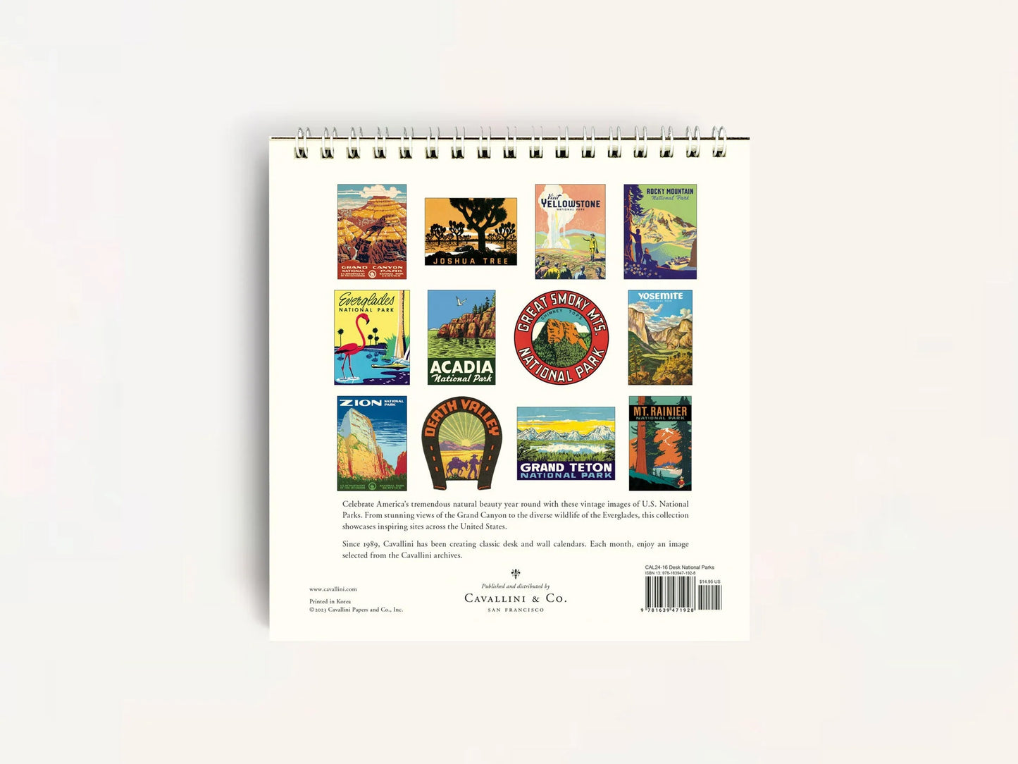 National Parks Desk Calendar 2024