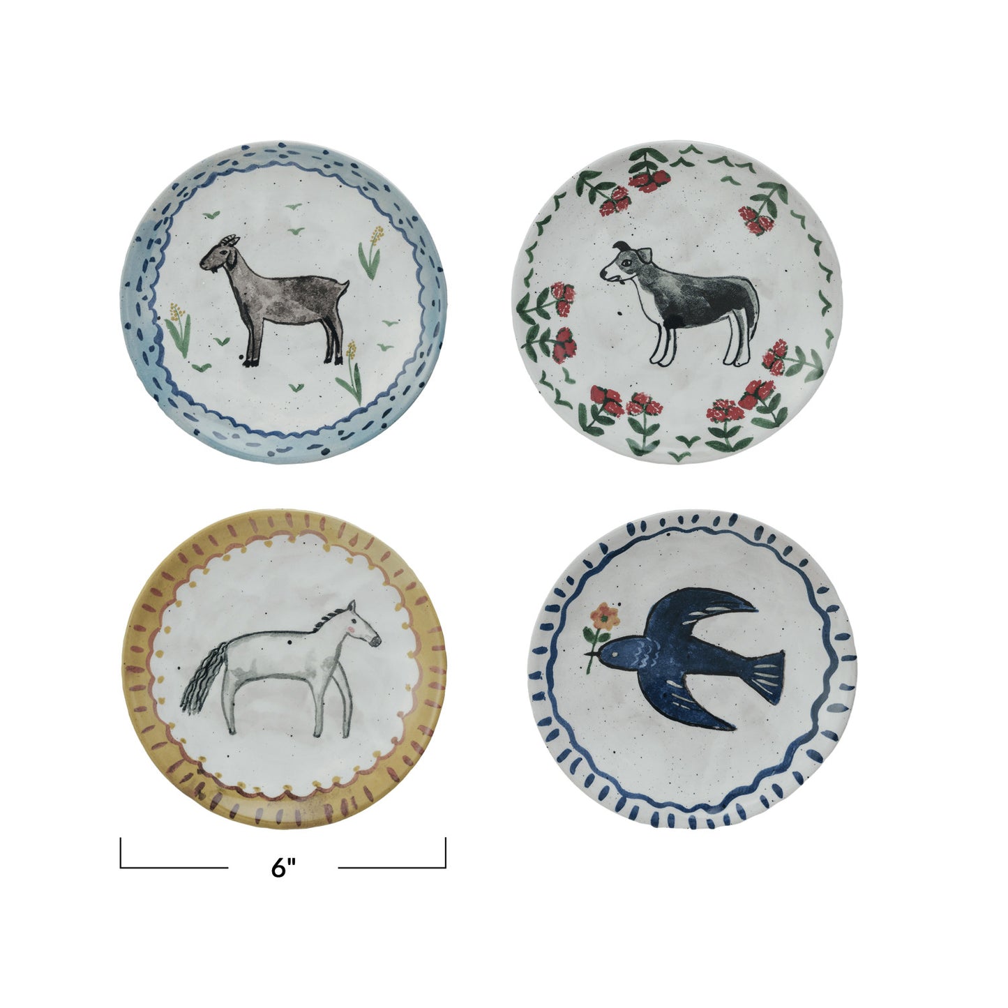 Hand-Painted Animal Plate