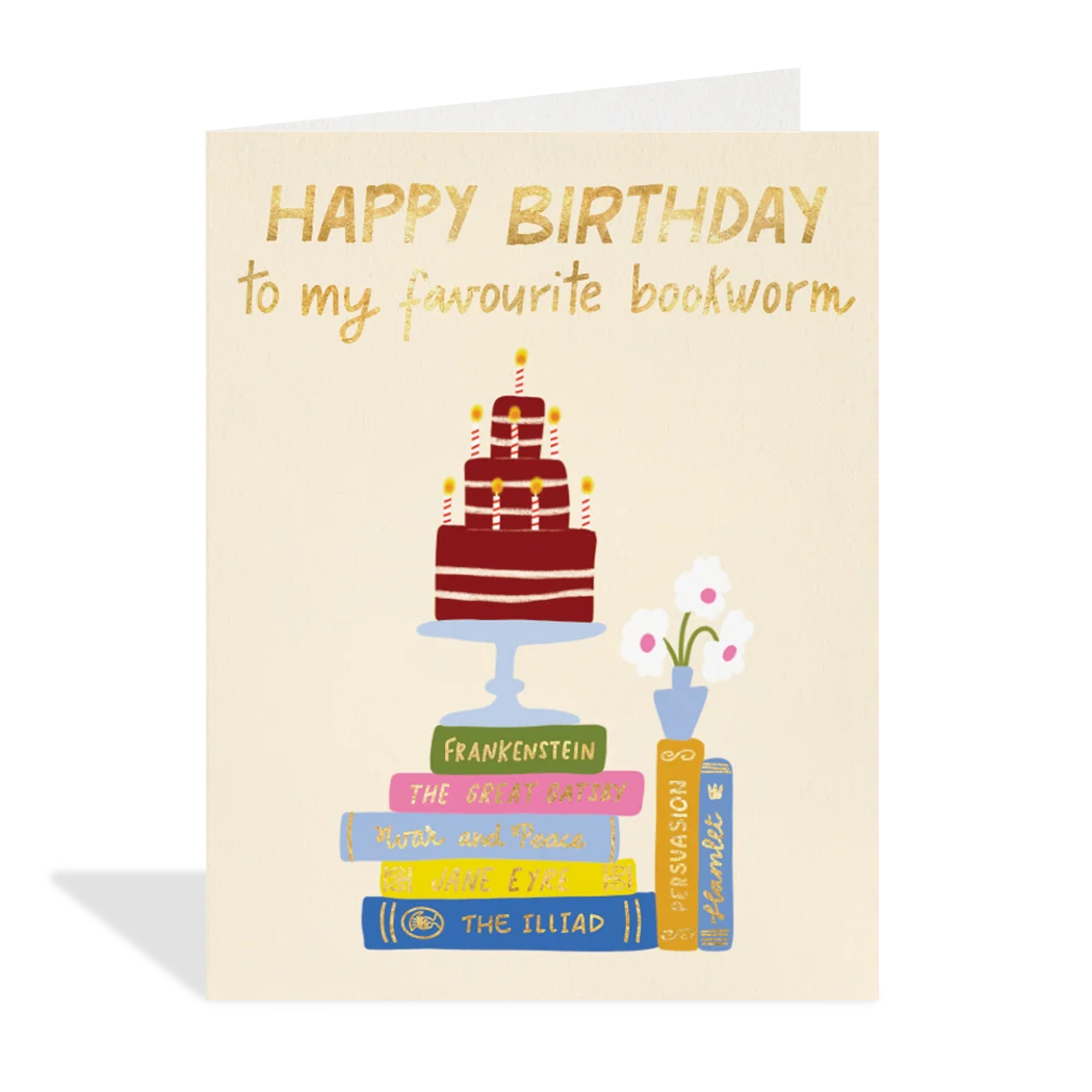 Birthday Bookworm Card