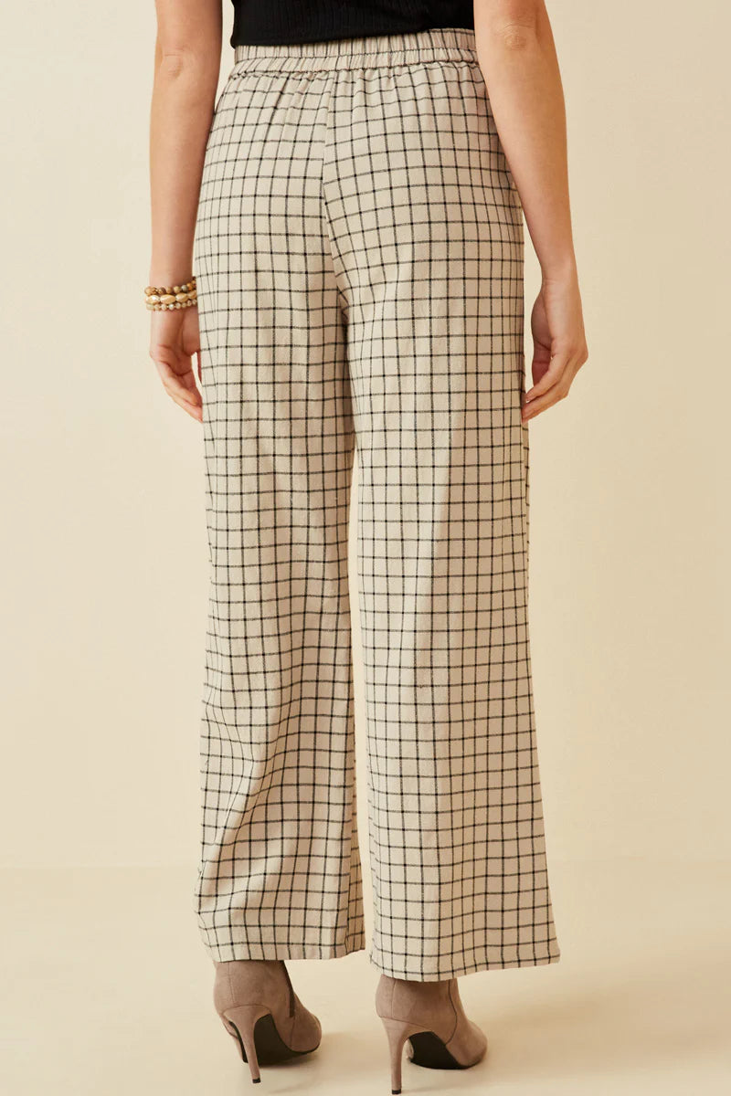 Check Wide Leg Trousers