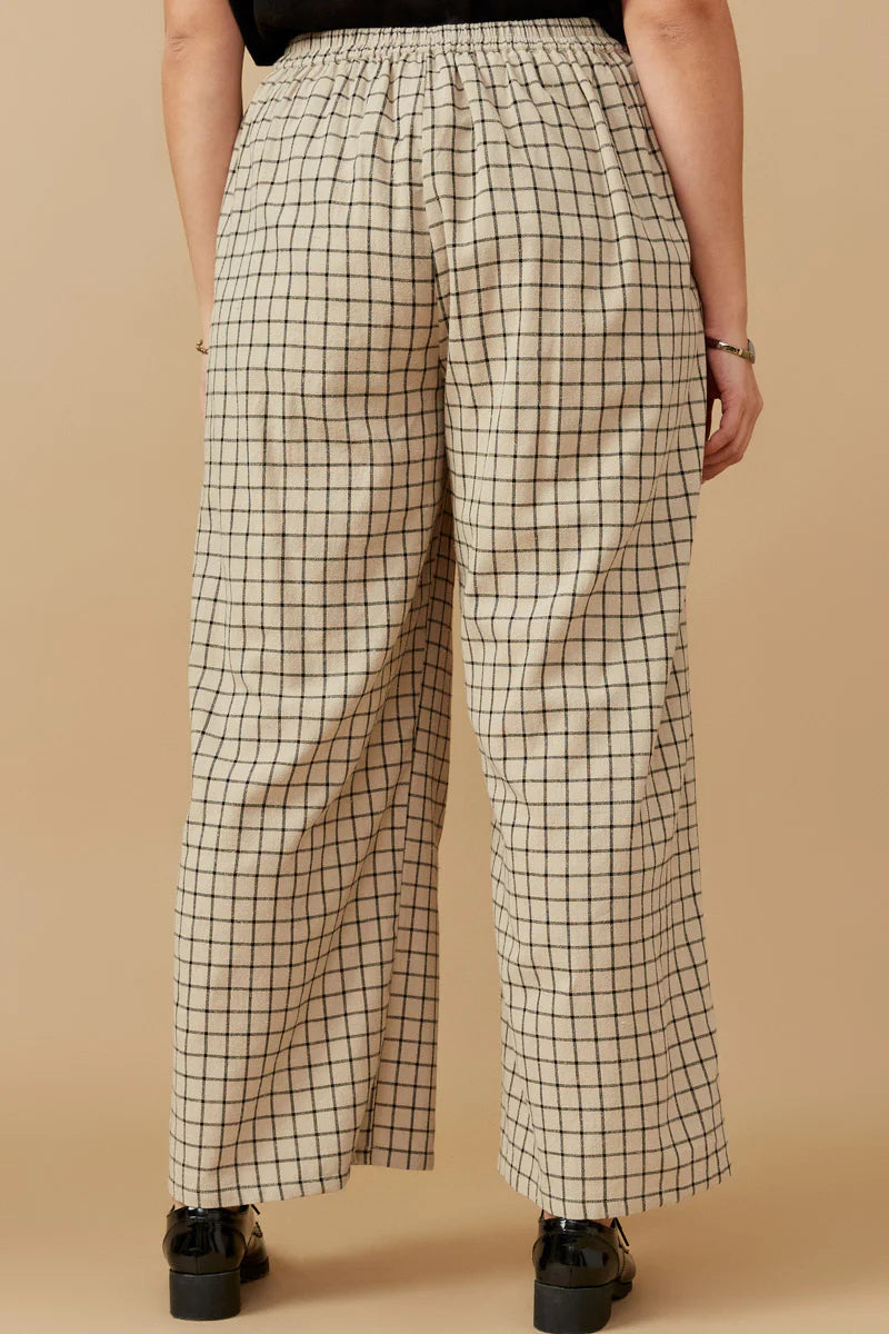 Check Wide Leg Trousers | Extended