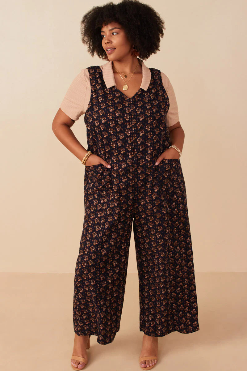 Ditsy Floral Sleeveless Jumpsuit | Extended