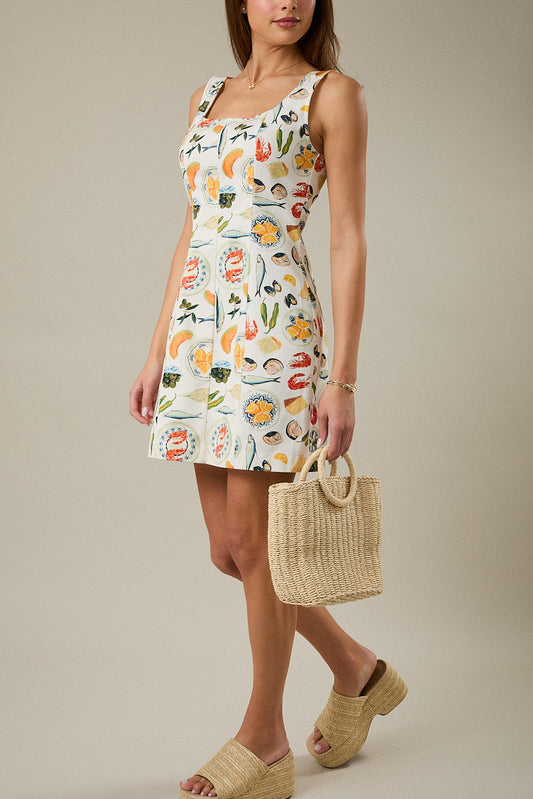 Coastal Girl Dinner Mini Dress
