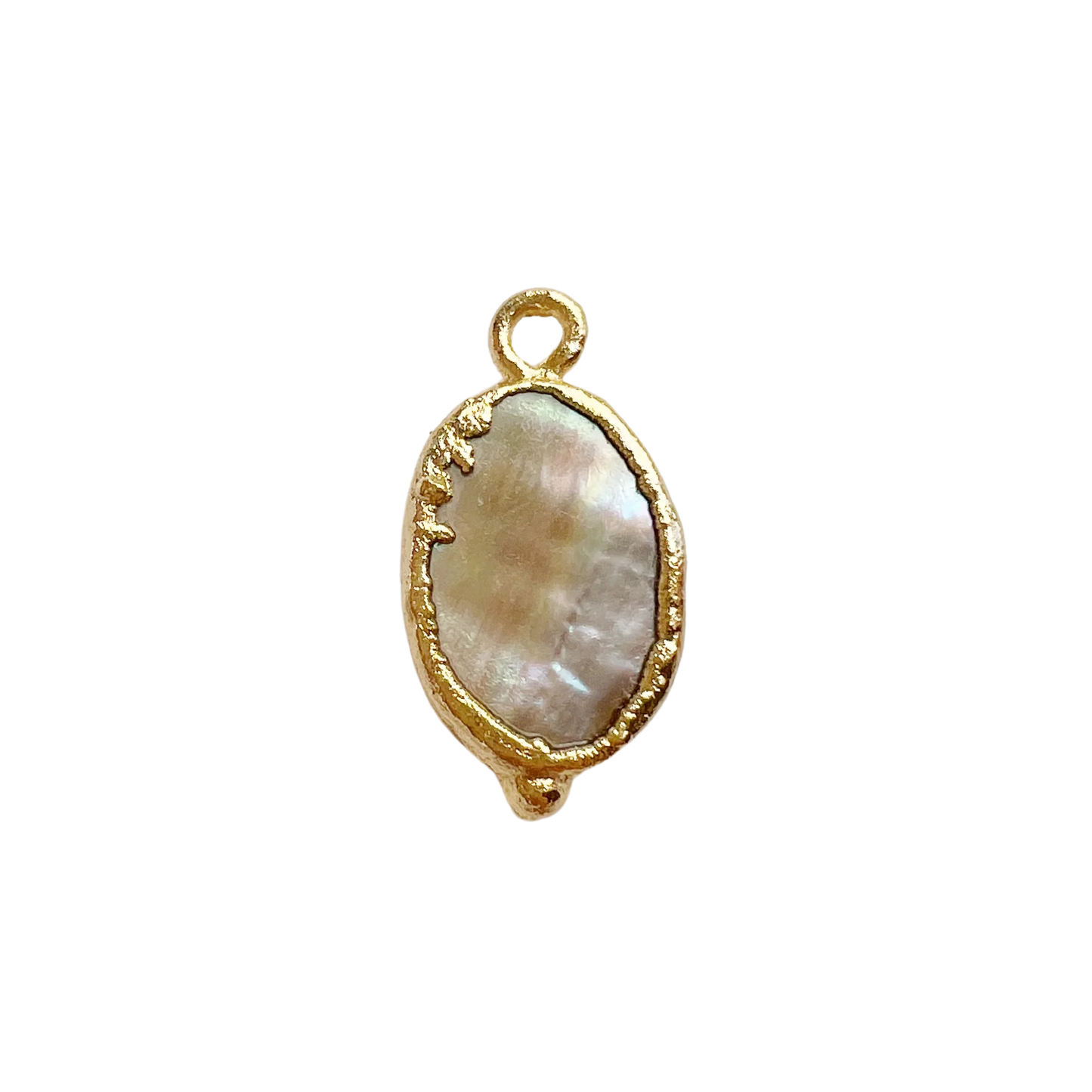 Mother of Pearl Oval Charm