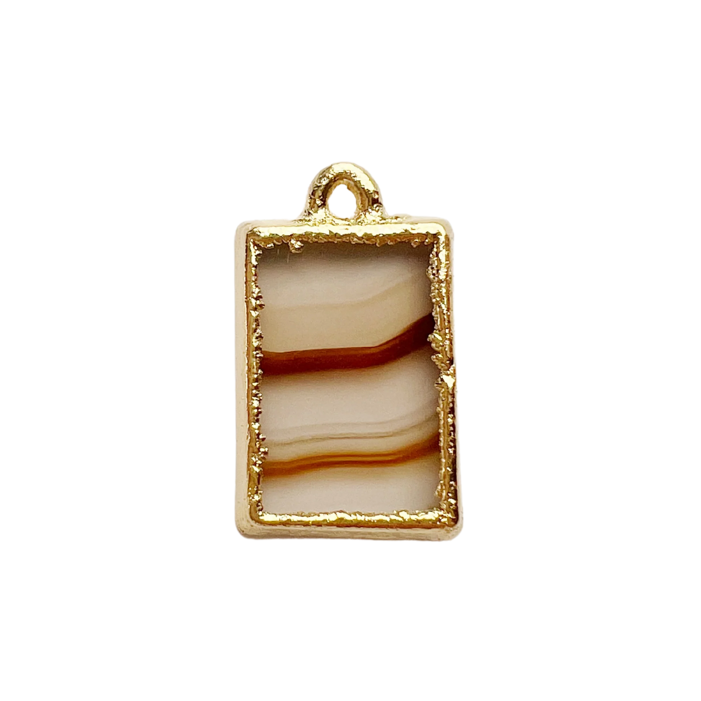 Montana Agate Rectangle Charm