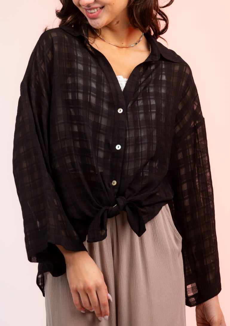 Sheer Bliss Blouse | Black