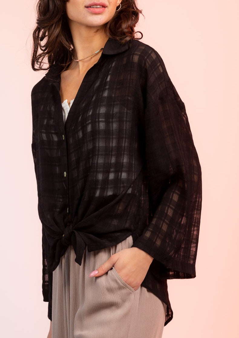 Sheer Bliss Blouse | Black