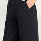 Quilted Cropped Pants | Black