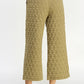 Quilted Cropped Pants | Olive