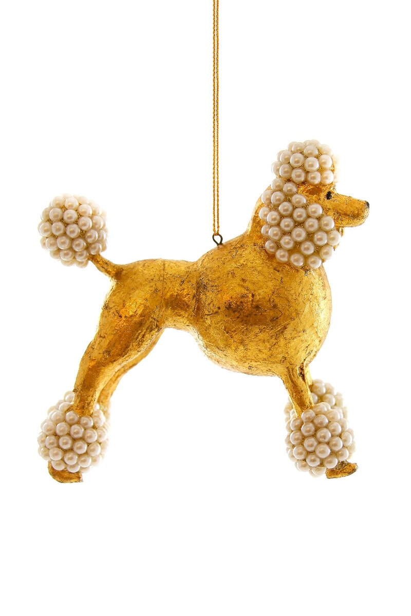 Beaded Poodle Ornament