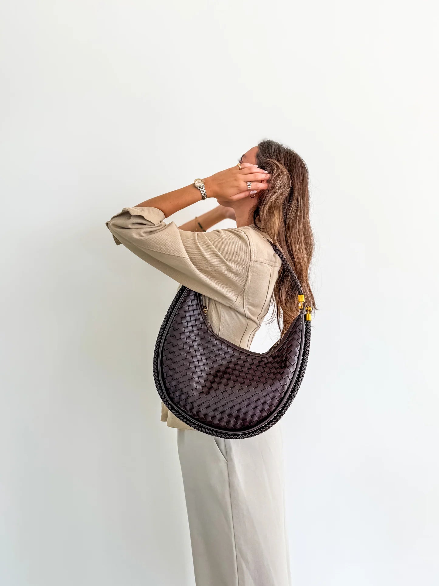 Woven Hobo Bag | Black