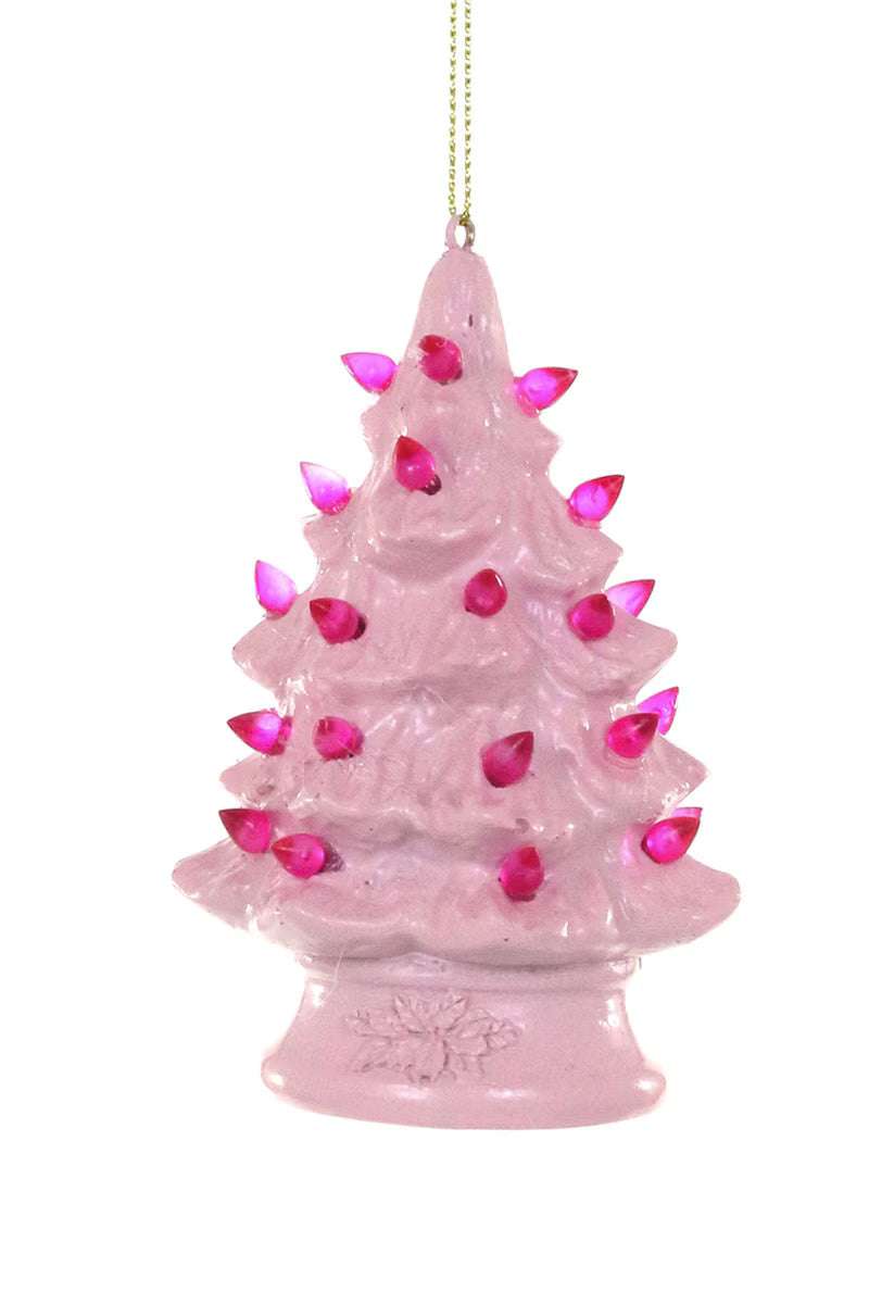 Vintage Ceramic Tree Ornament | Pink