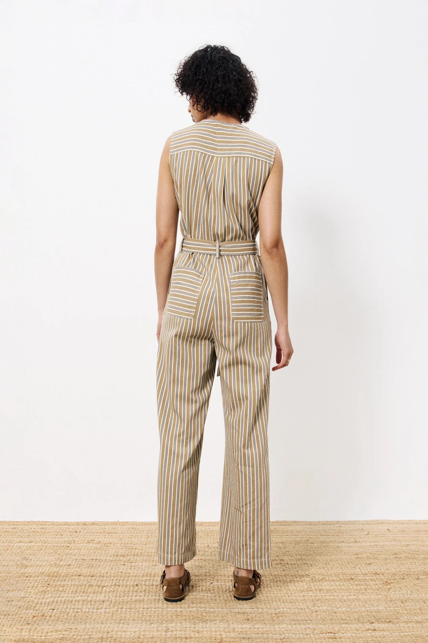 Gris + Olive Stripe Jumpsuit