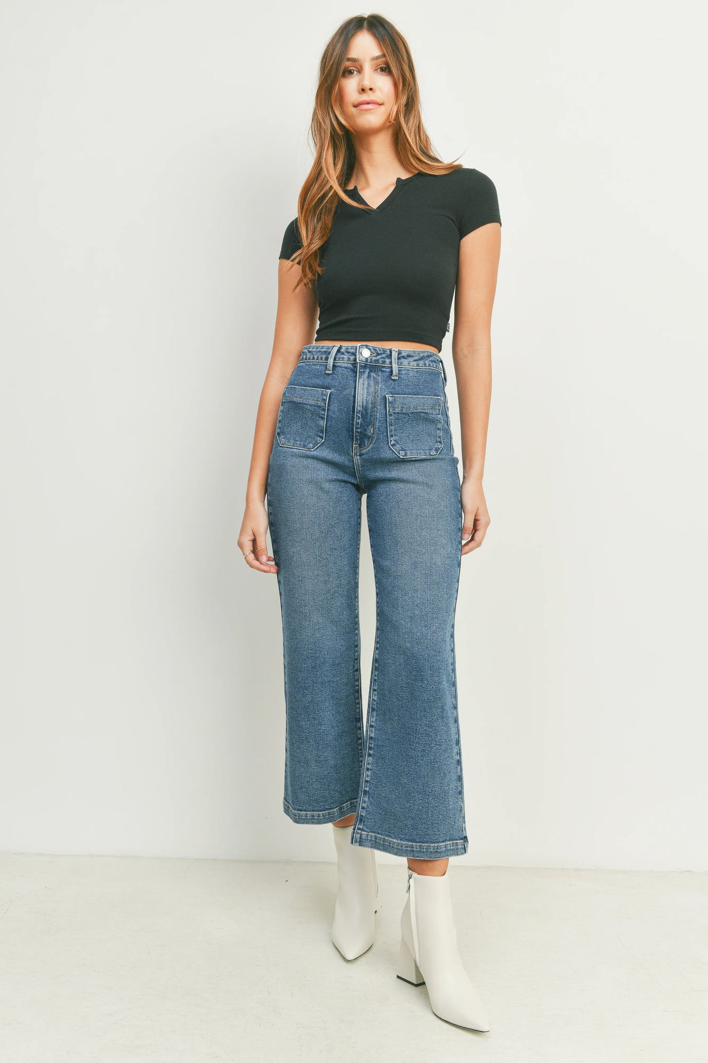 Sailor Pocket Wide Leg Denim | Medium Wash