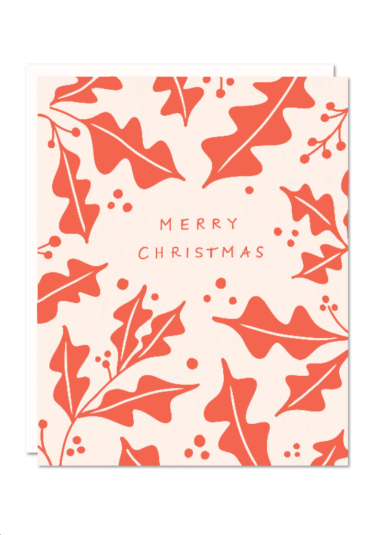 Merry Christmas Holly Card