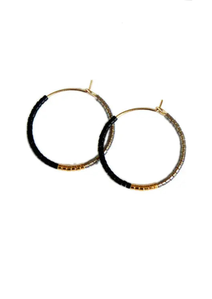 Color Field Hoops Small | Black