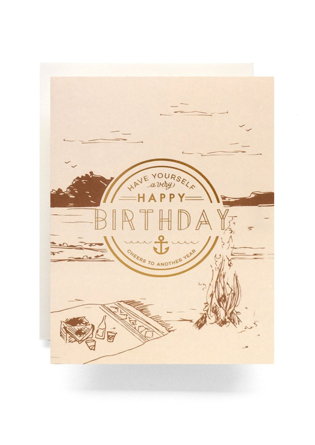 Beach Picnic Crest Birthday Card