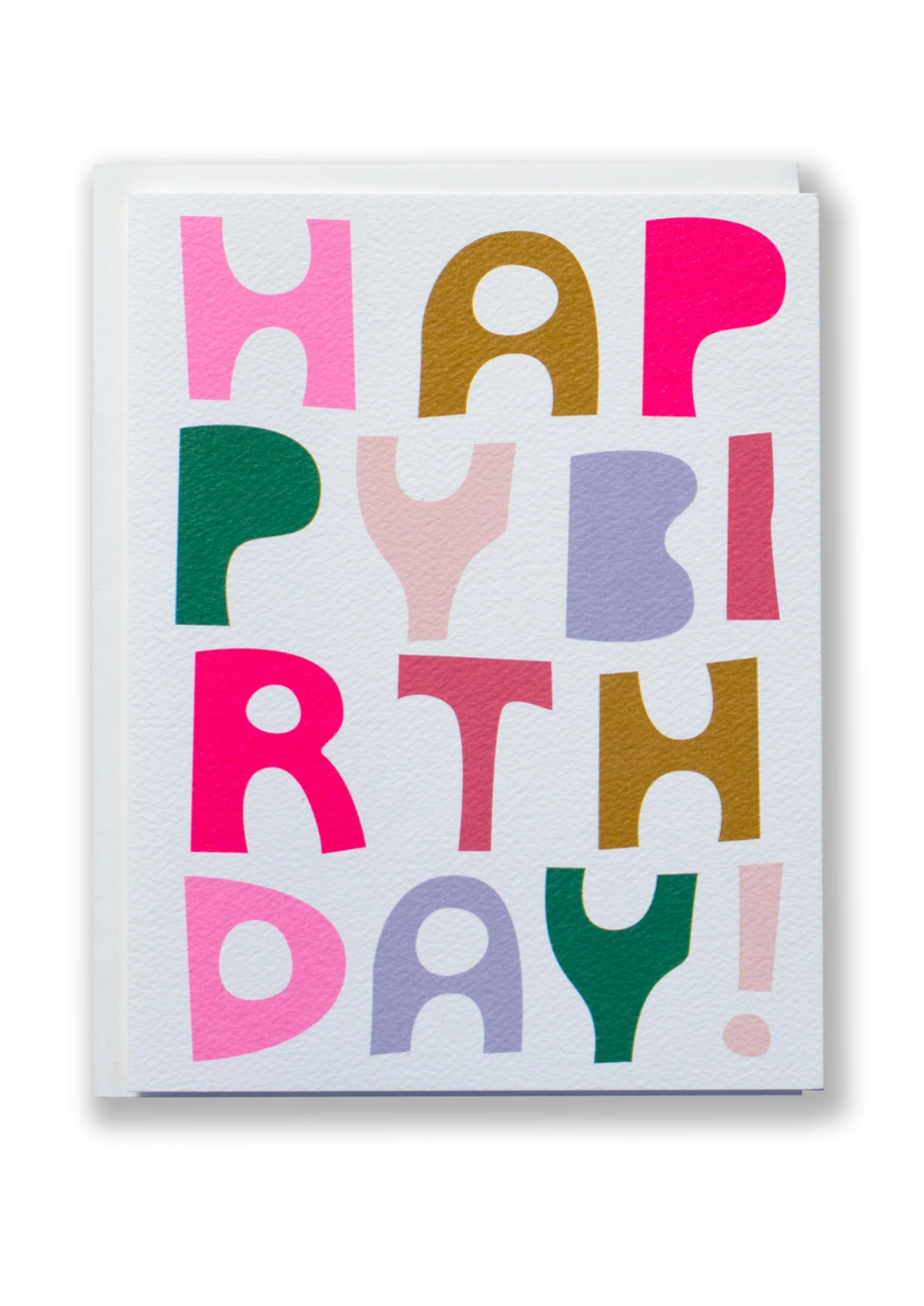 Block Letter HBD Card