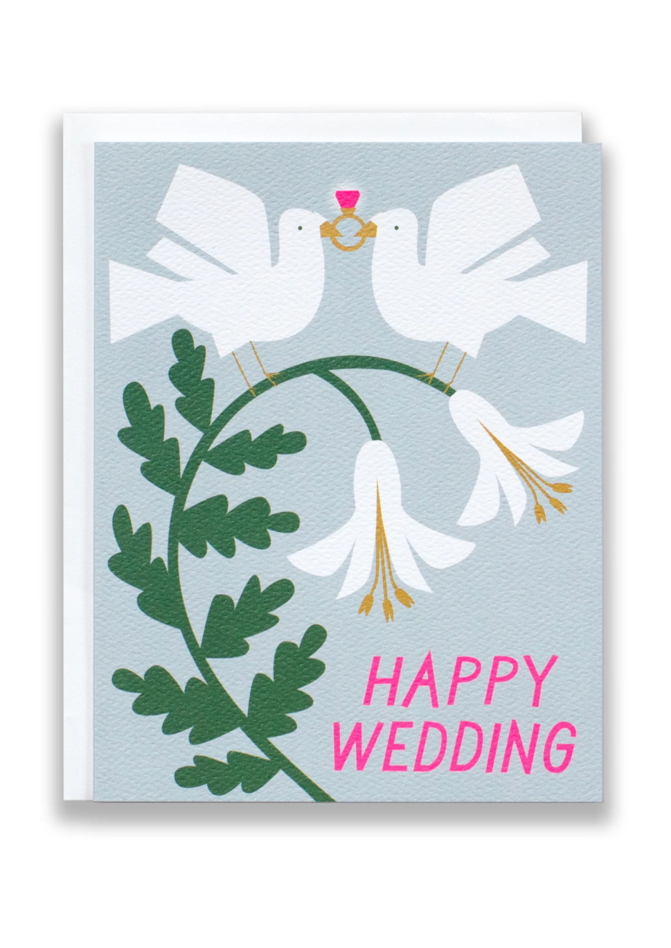 Doves Happy Wedding Card