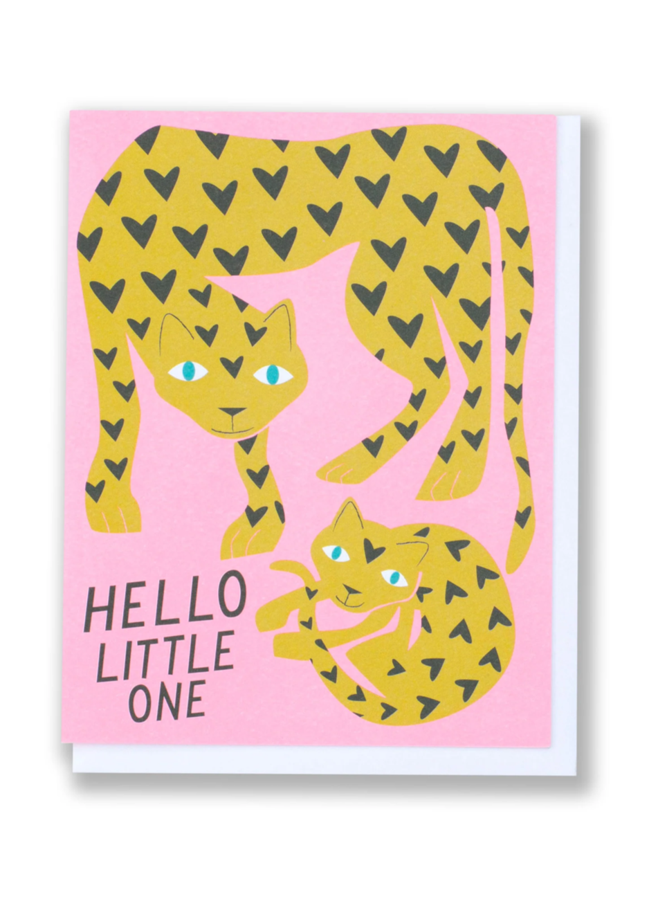 Hello Little One Leopard Baby Card