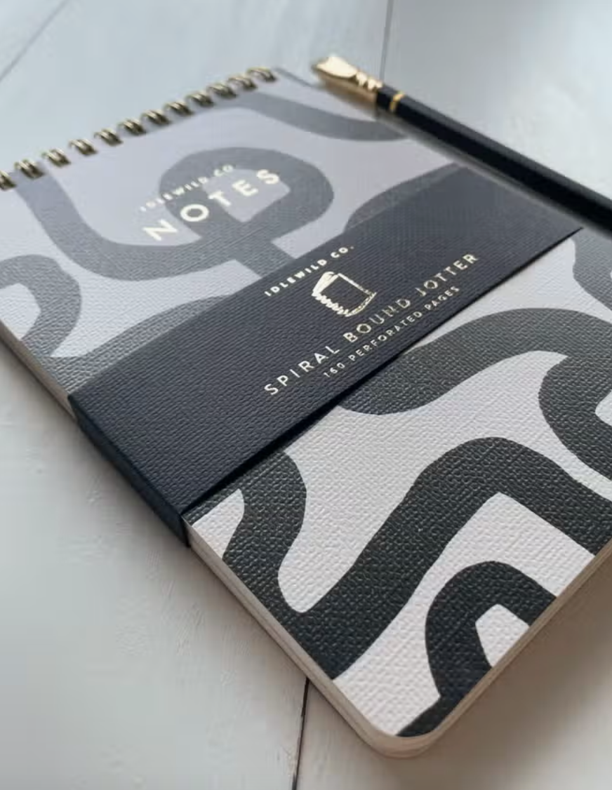 Black Squiggle Jotter