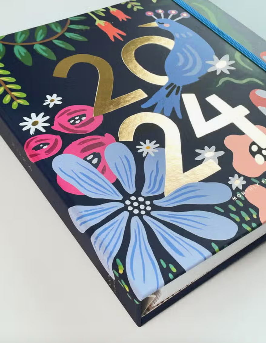 Blue Bird 2024 Hidden Spiral Planner